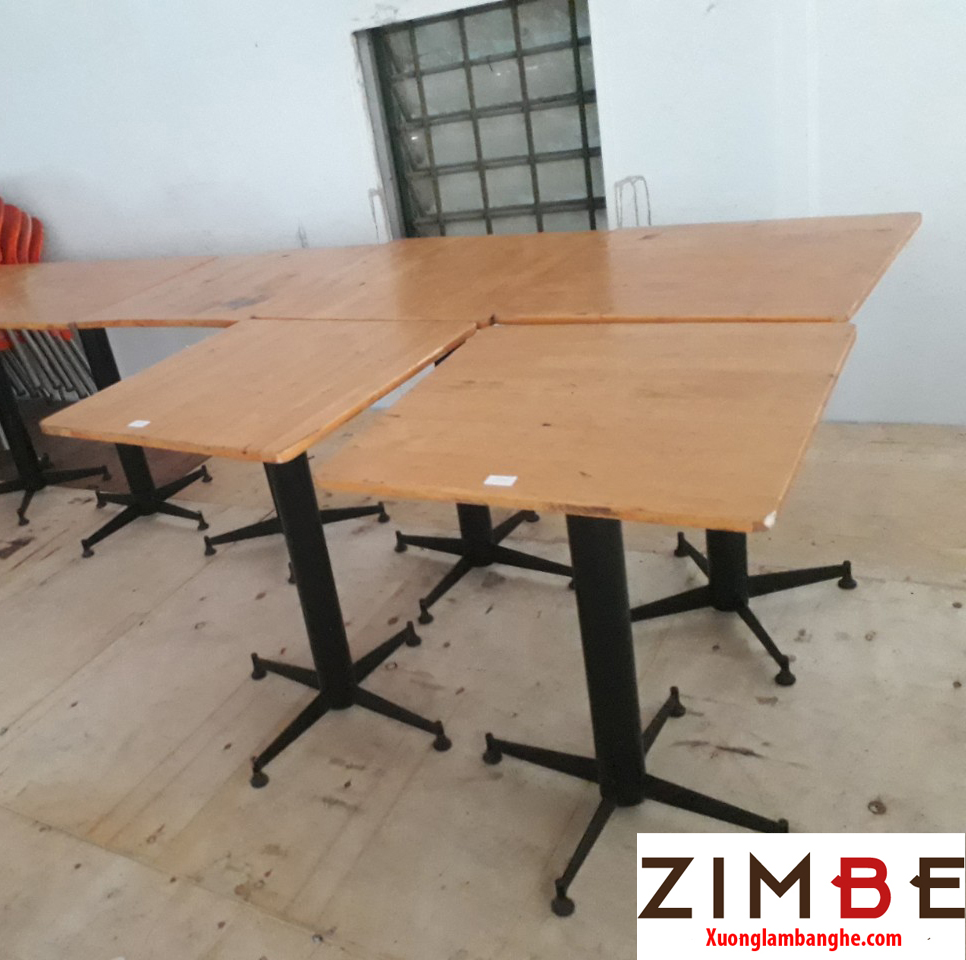 Bàn ghế cafe gỗ thông 01 Bàn ghế cafe gỗ thông 01