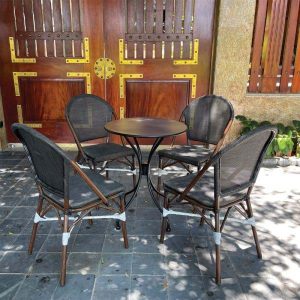 Bàn cafe ngoài trời chất liệu giả mây cao cấp