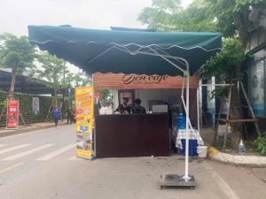 Dù cafe màu xanh