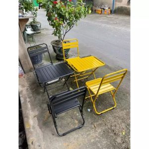 Bàn ghế xếp cafe bằng sắt