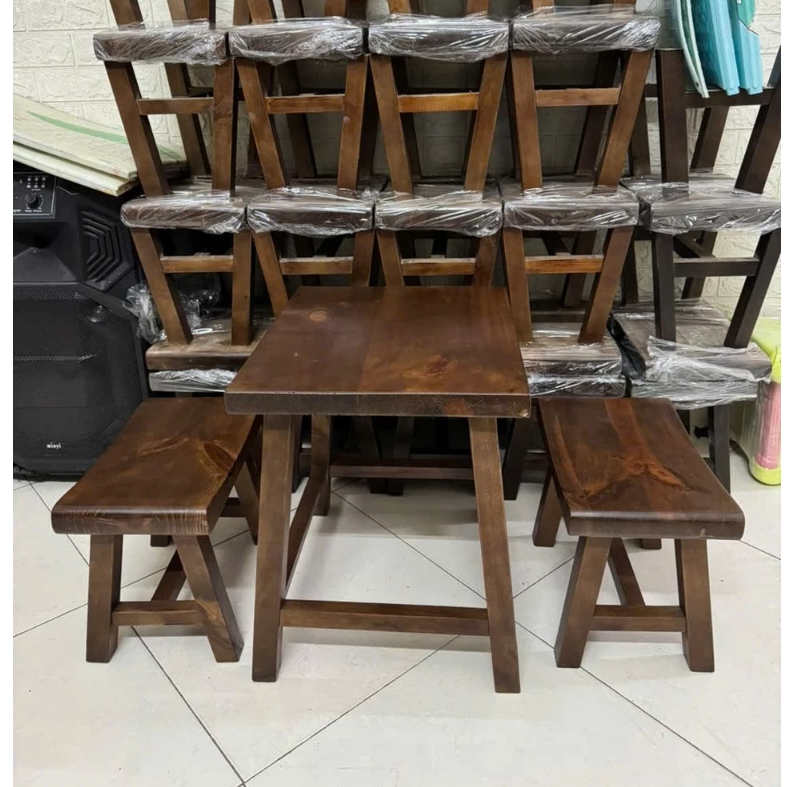 Bộ bàn ghế gỗ cafe mini