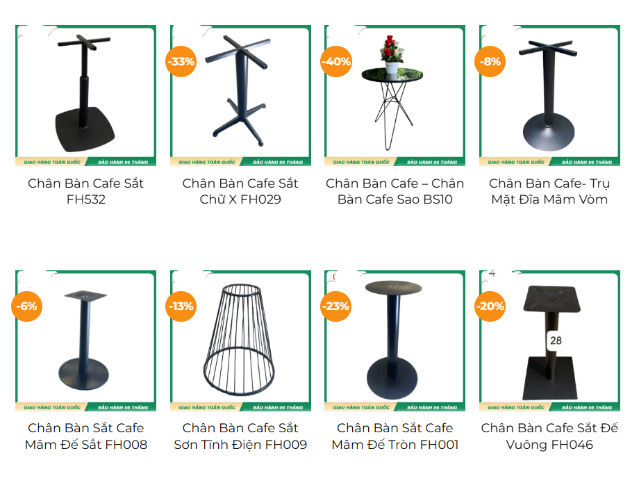 Chân bàn sắt sơn tĩnh điện tphcm