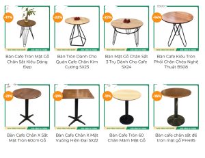 Mẫu Bàn Tròn Chân Sắt Đẹp