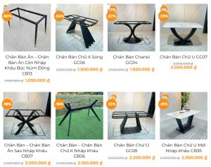 Chân bàn ăn sắt sơn tĩnh điện