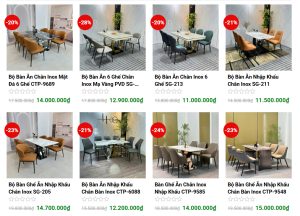 Chân bàn ăn inox mạ vàng