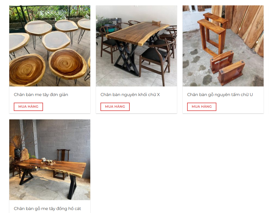 Chân bàn ăn nguyên khối