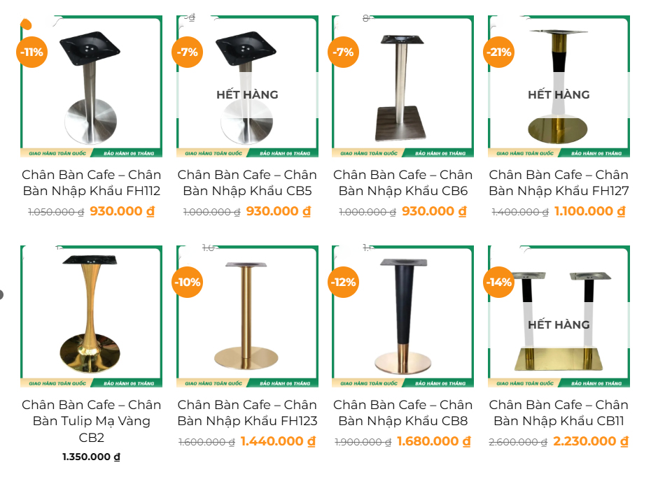 Chân bàn sắt sơn tĩnh điện Chân bàn sắt sơn tĩnh điện