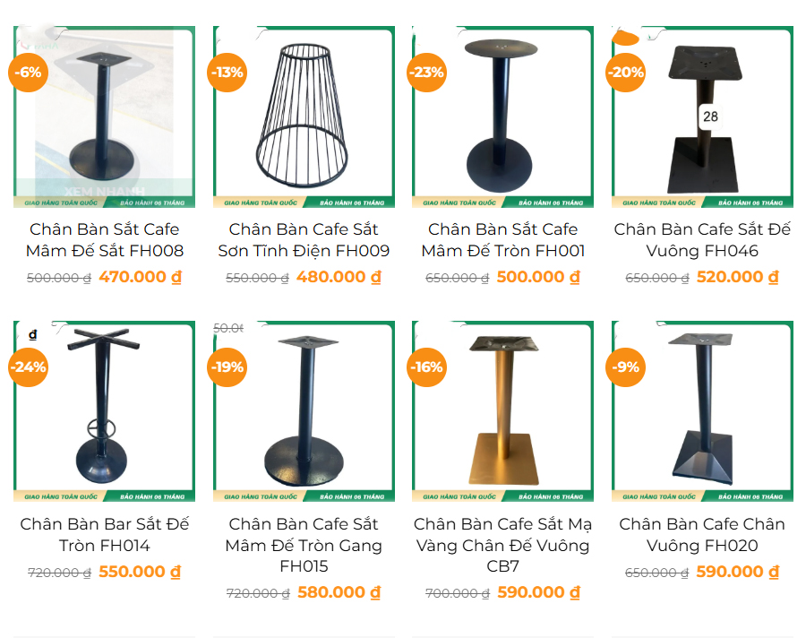 Gia công chân bàn sắt