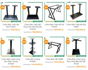 Làm chân bàn bằng sắt hộp