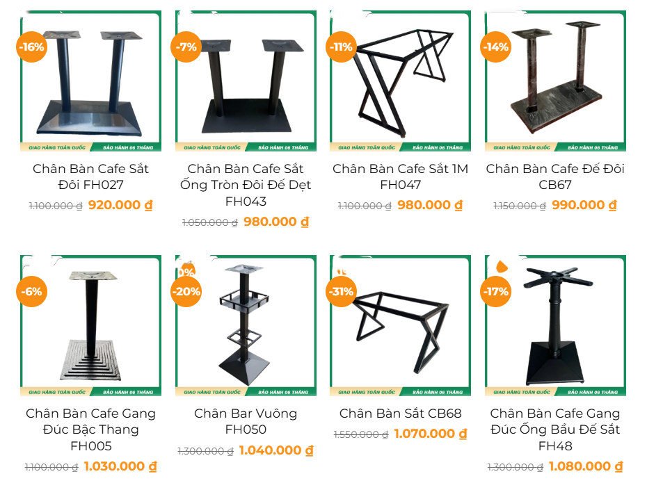 Mua chân bàn sắt ở đâu