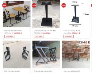 Sắt hộp mẫu chân bàn sắt đẹp