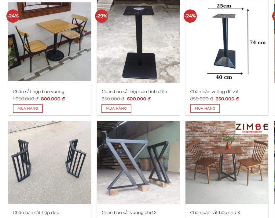 Sắt hộp mẫu chân bàn sắt đẹp Sắt hộp mẫu chân bàn sắt đẹp