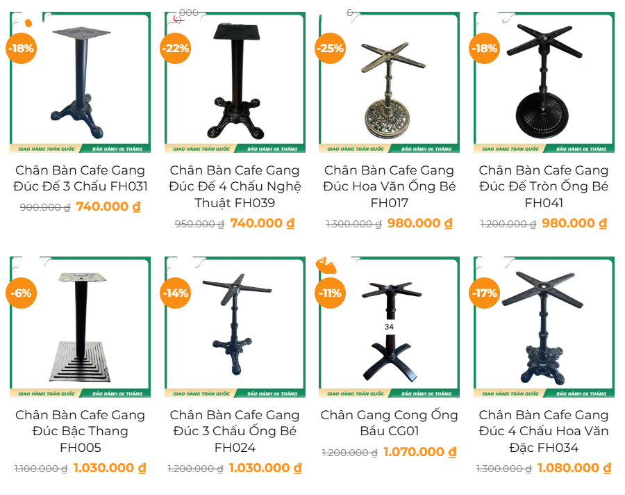 Xưởng sản xuất chân bàn sắt